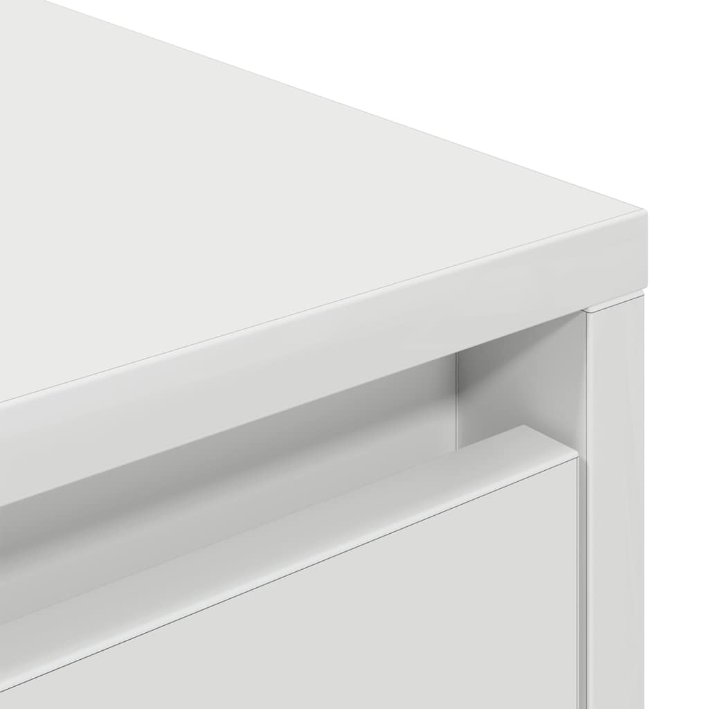 TV Cabinet with LED Lights White 193,5x41x50 cm