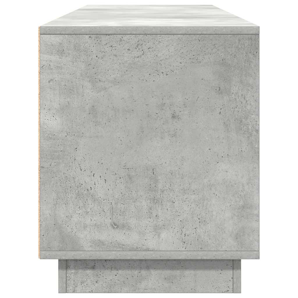 TV Cabinet with LED Lights Concrete Grey 193,5x41x50 cm