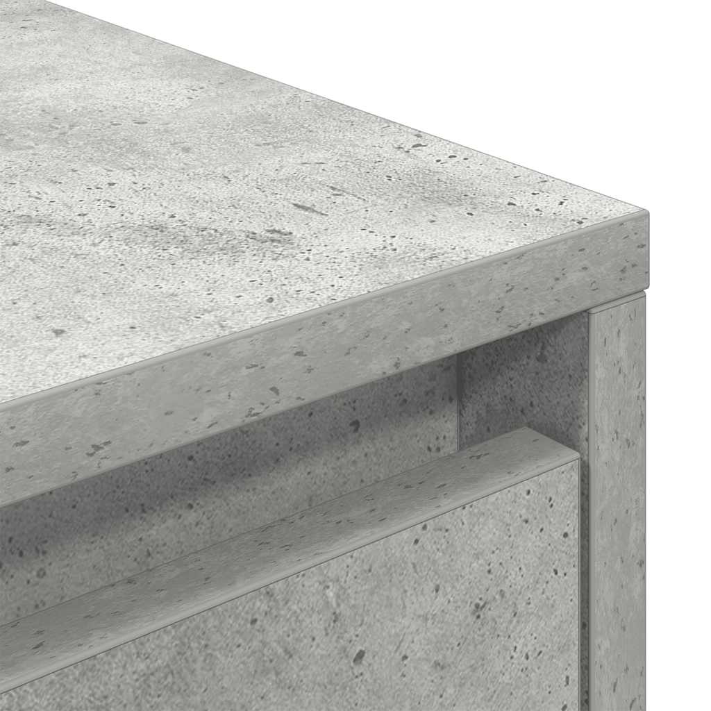 TV Cabinet with LED Lights Concrete Grey 193,5x41x50 cm