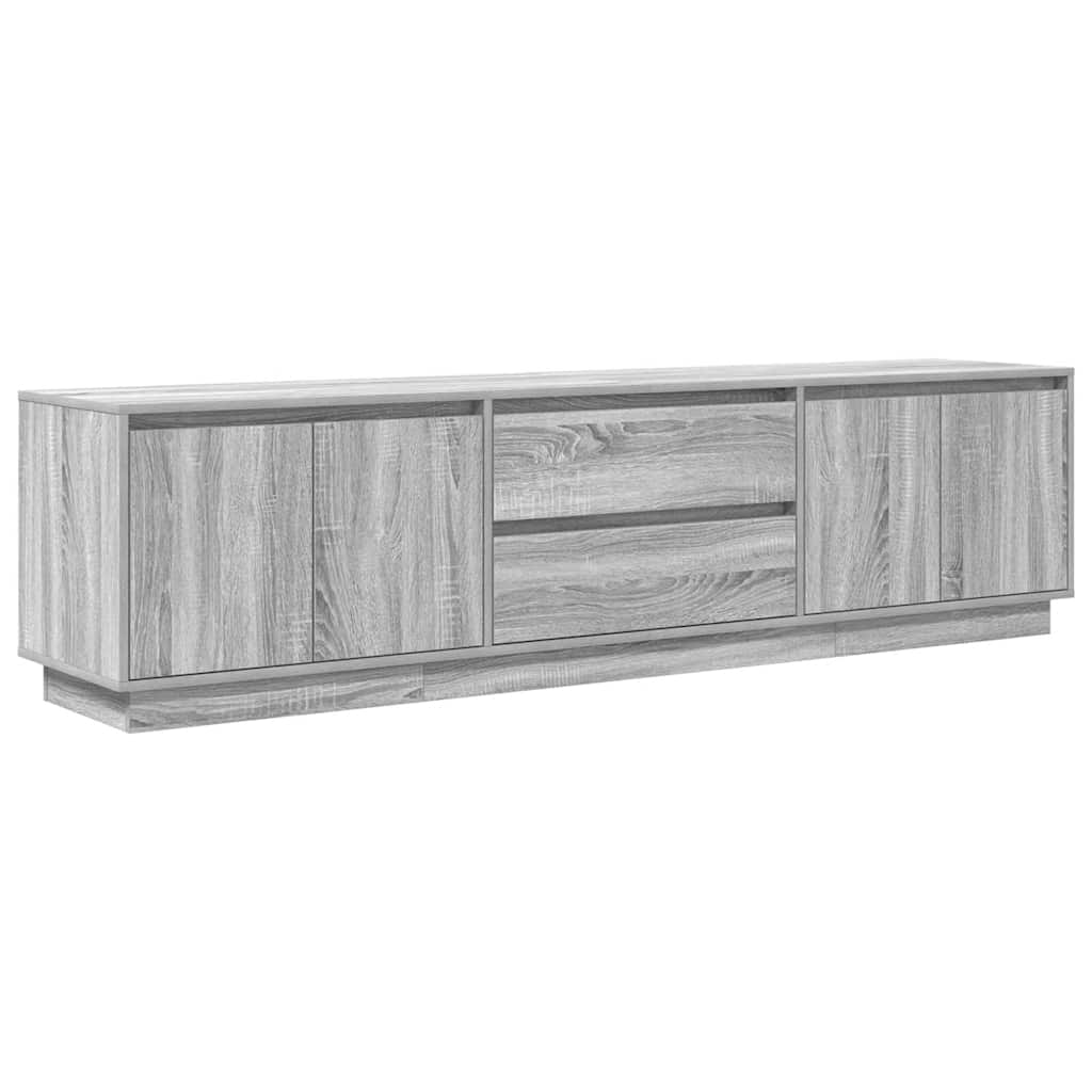 TV Cabinet with LED Lights Grey Sonoma 193,5x41x50 cm