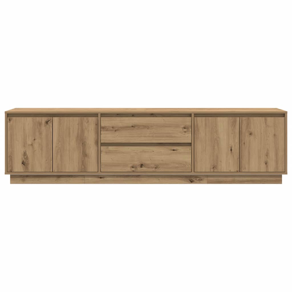 TV Cabinet with LED Lights Artisan Oak 193.5x41x50 cm