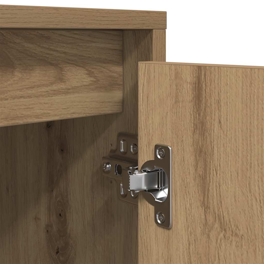 TV Cabinet with LED Lights Artisan Oak 193,5x41x50 cm