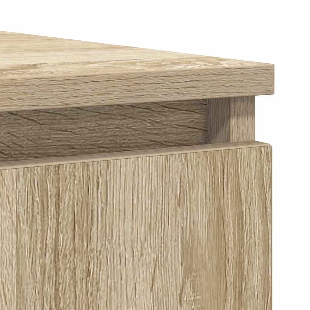 Sideboard with Drawers Sonoma Oak 100.5x35x76 cm Engineered Wood