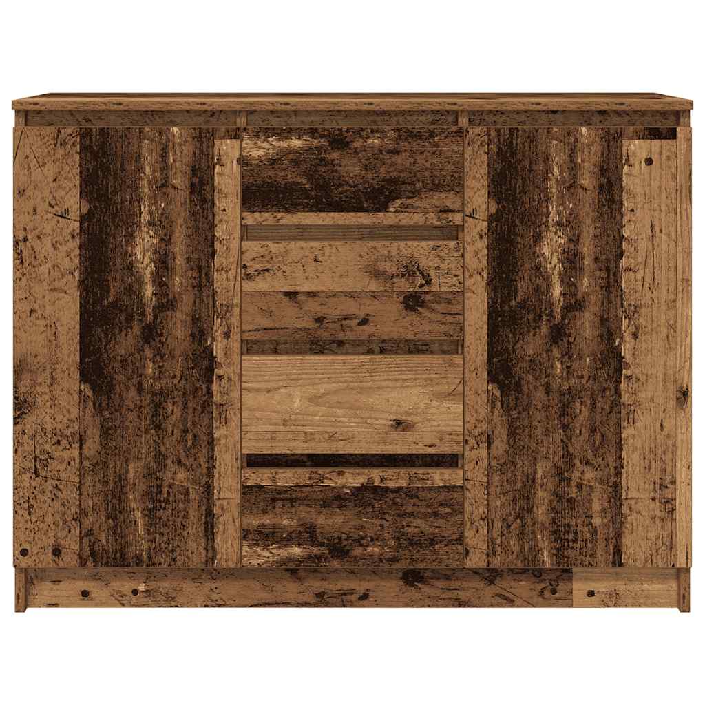 Sideboard with Drawers Old Wood 100.5x35x76 cm Engineered Wood
