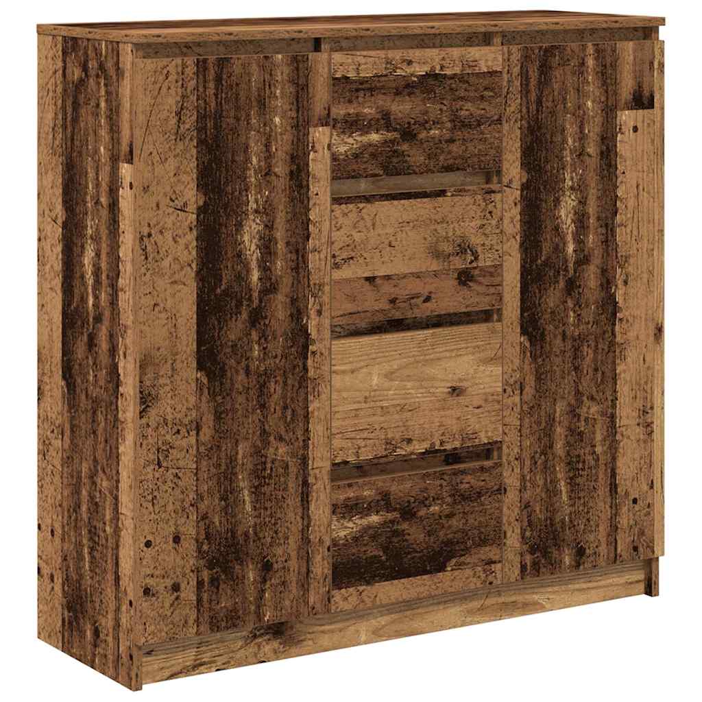 Sideboard with Drawers Old Wood 100.5x35x98.5 cm Engineered Wood