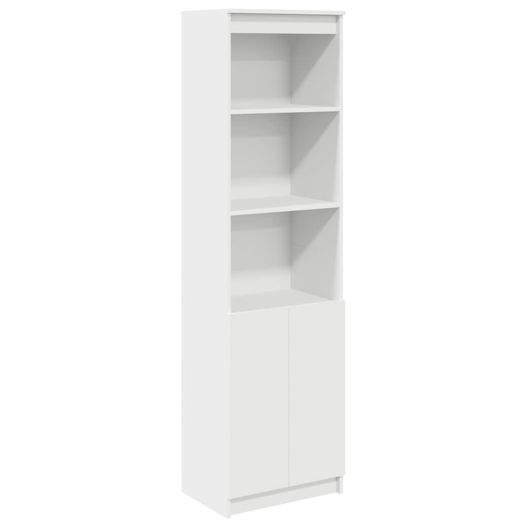 Highboard White 50x35x180 cm Engineered Wood