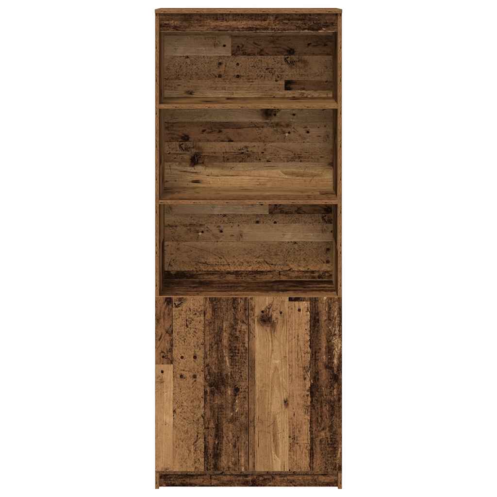Highboard Old Wood 70x35x180 cm Engineered Wood