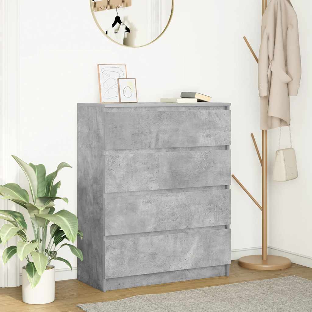 Sideboard Concrete Grey 80x35x99 cm Engineered Wood