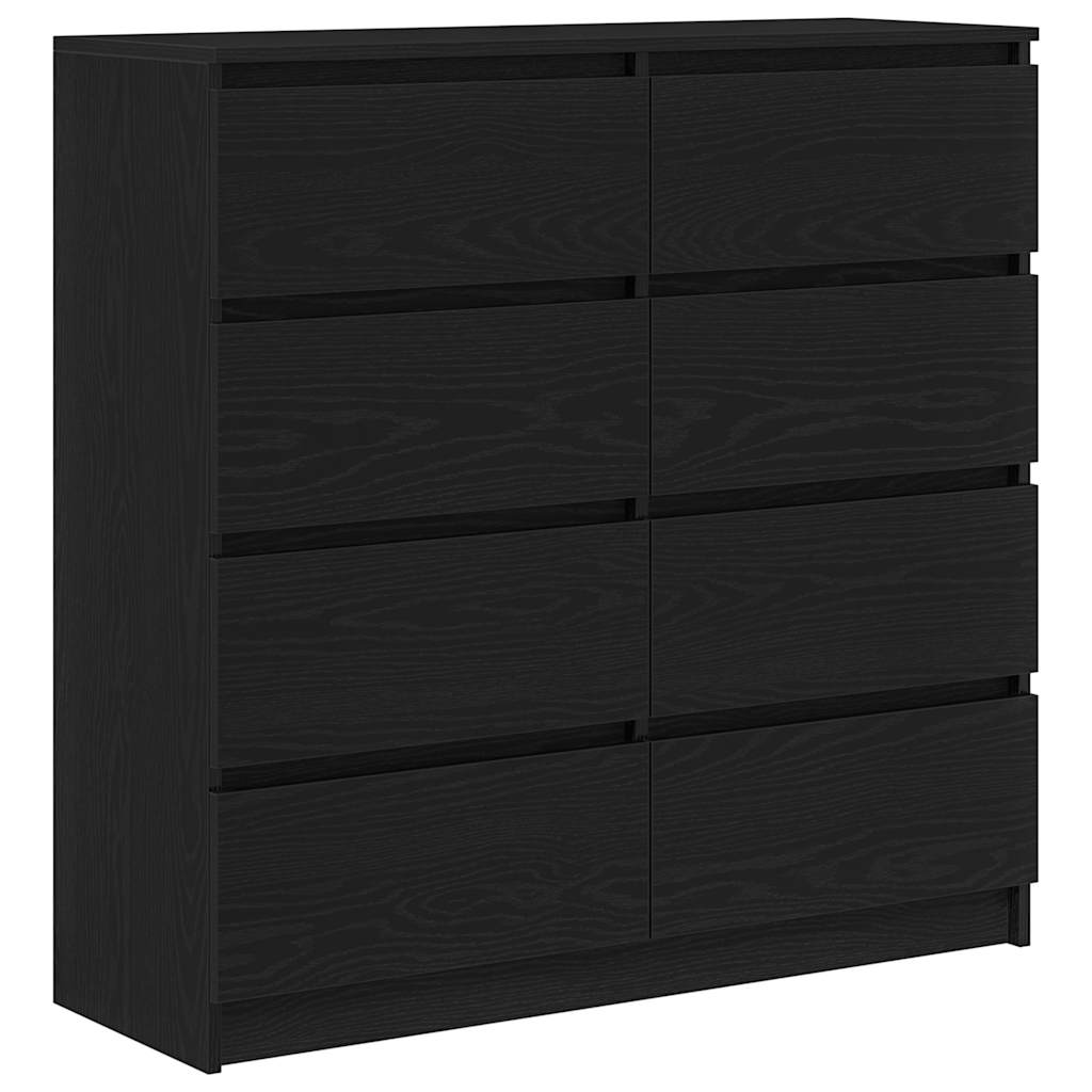 Sideboard Black Oak 100x35x99 cm Engineered Wood