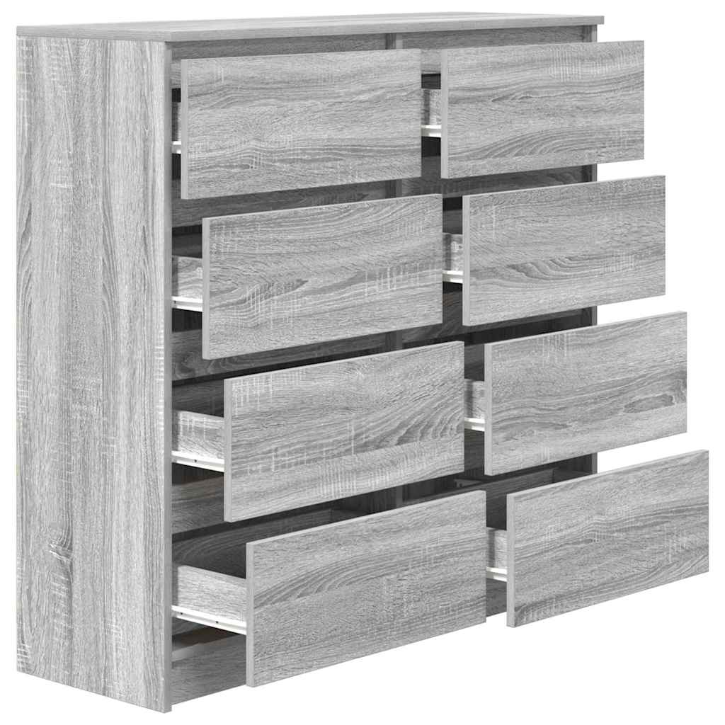 Sideboard Grey Sonoma 100x35x99 cm Engineered Wood