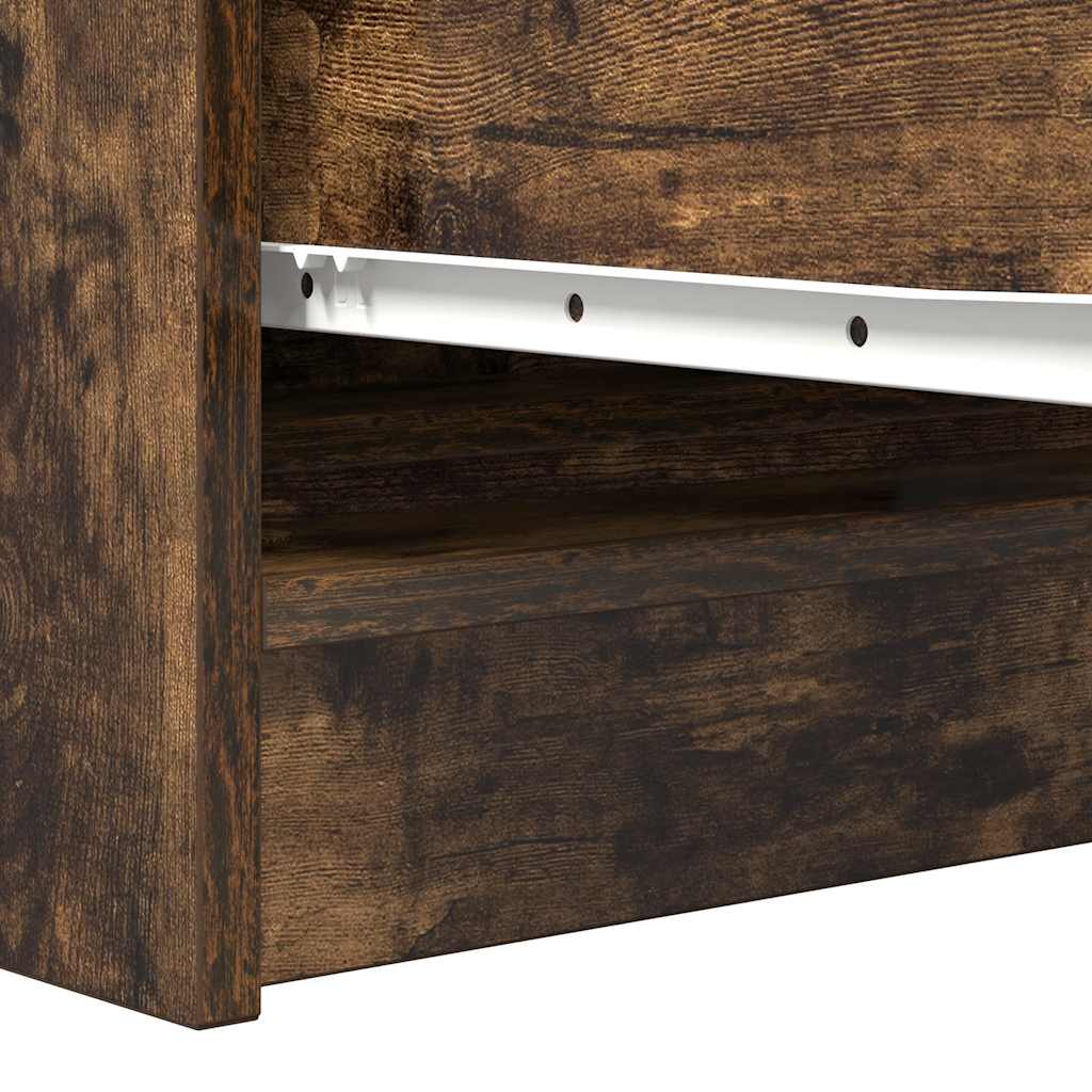 Sideboard Smoked Oak 100x35x76 cm Engineered Wood