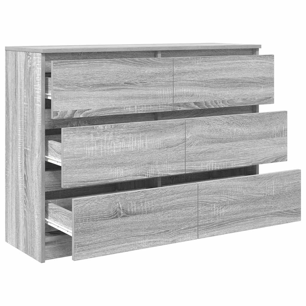 Sideboard Grey Sonoma 100x35x76 cm Engineered Wood