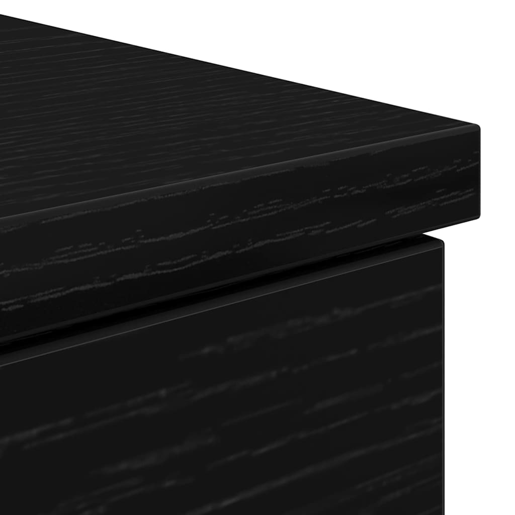 Desk with Drawer Black oak 140 x 49 x 76 cm Engineered wood