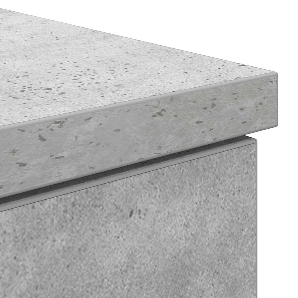 Desk with Drawer Concrete grey 140 x 49 x 76 cm Engineered wood