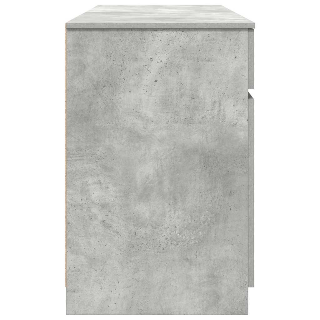 Desk with Drawer Concrete grey 140 x 49 x 76 cm Engineered wood