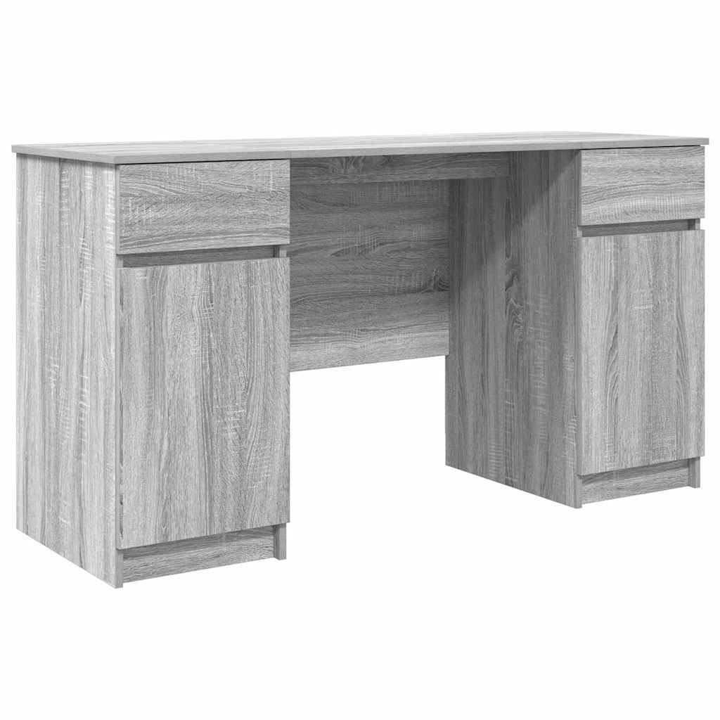 Desk with Drawer Grey sonoma 140 x 49 x 76 cm Engineered wood