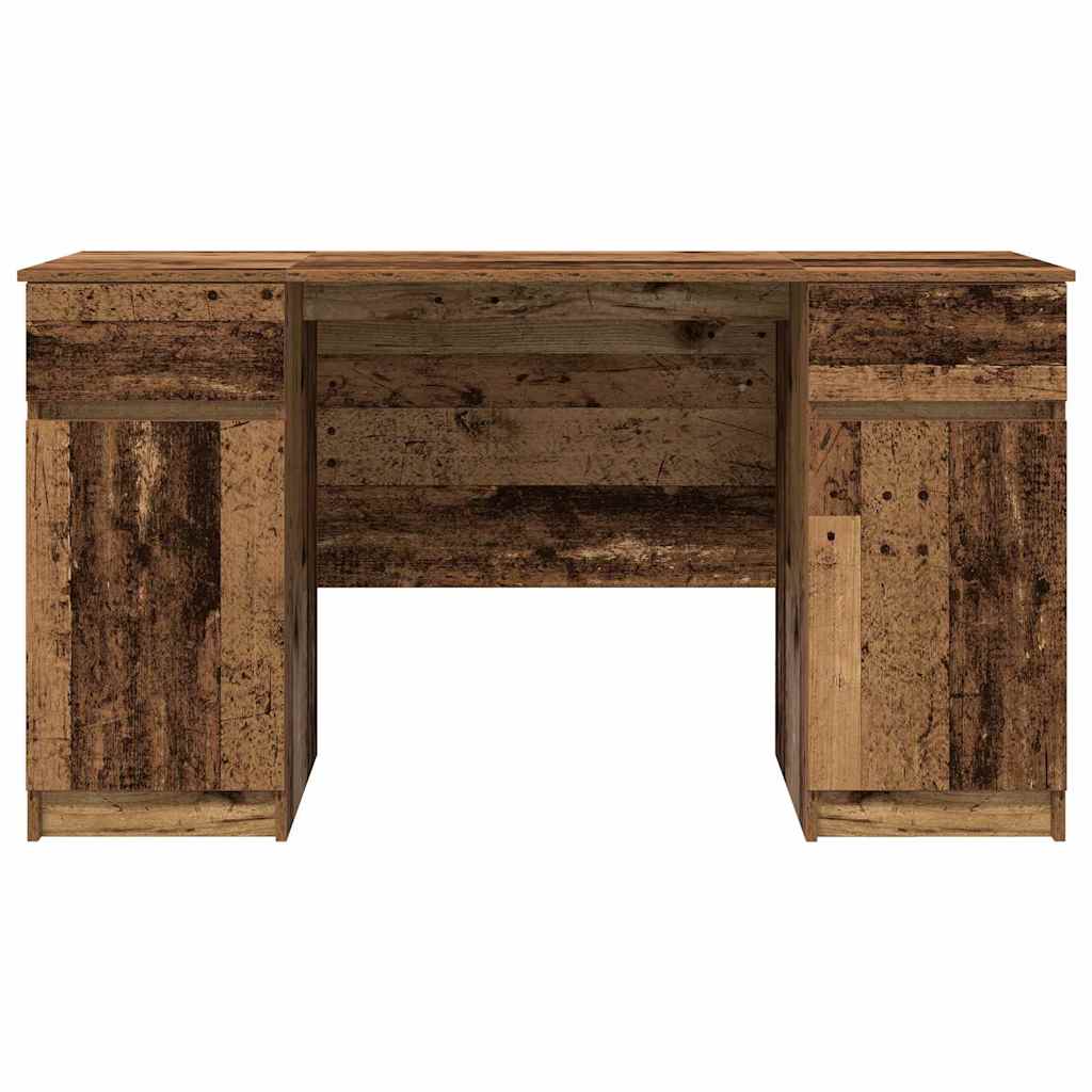 Desk with Drawer Old wood 140 x 49 x 76 cm Engineered wood