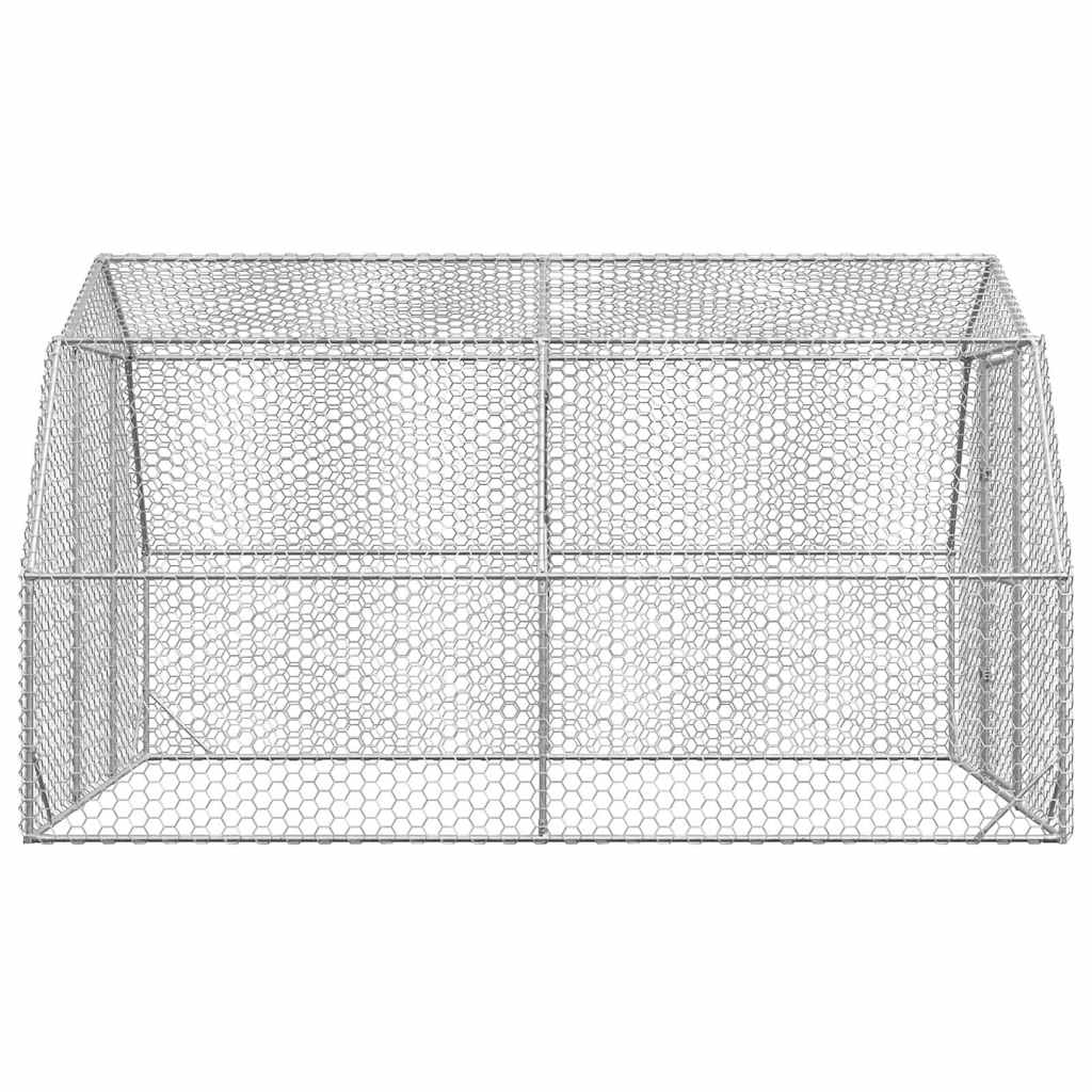 vidaXL Chicken Run 2.5x4x2.25 m Galvanised Steel