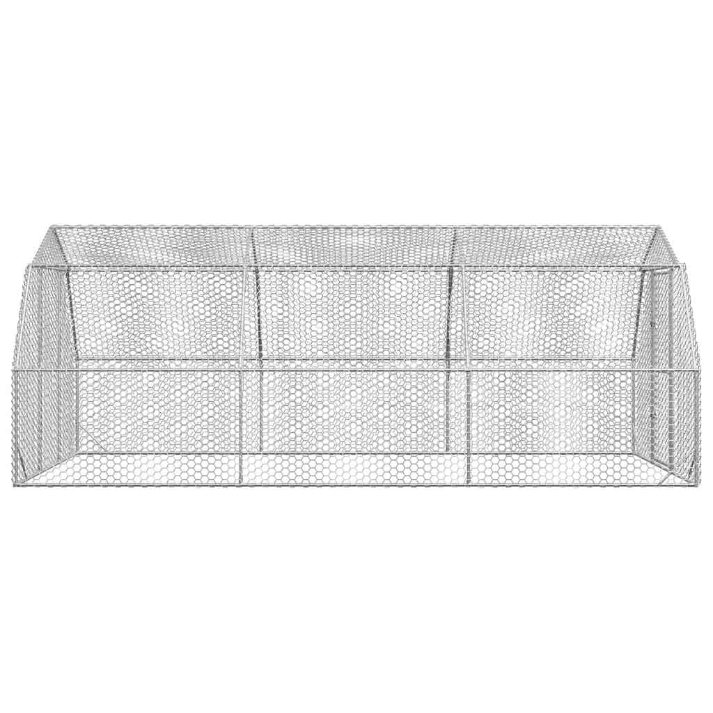 vidaXL Chicken Run 2.5x6x2.25 m Galvanised Steel