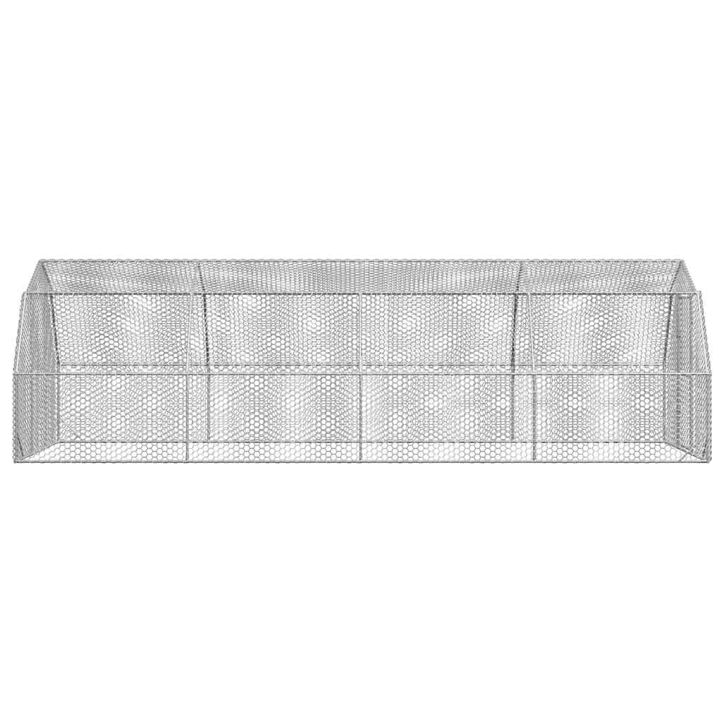 vidaXL Chicken Run 2.5x8x2.25 m Galvanised Steel