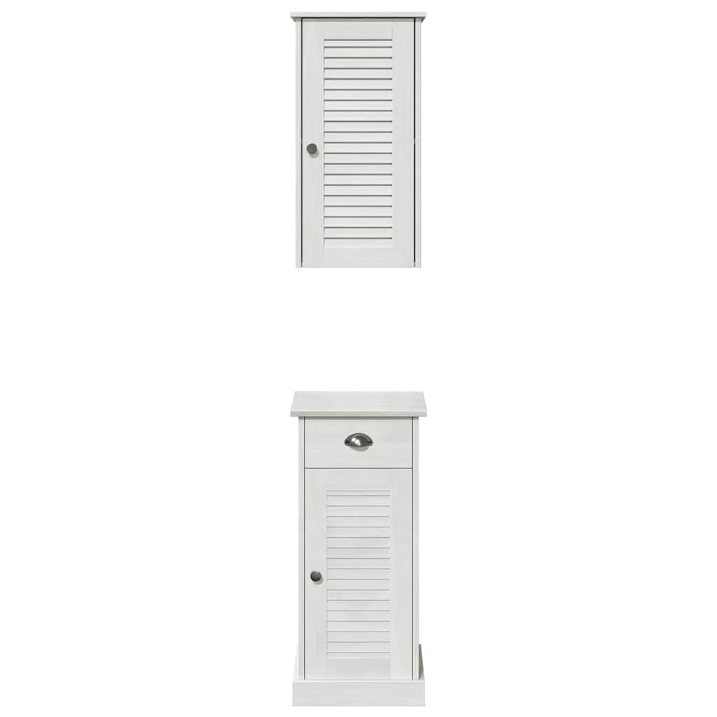 Bathroom Cabinet with Drawer VIGO 2 pcs White and Antique White