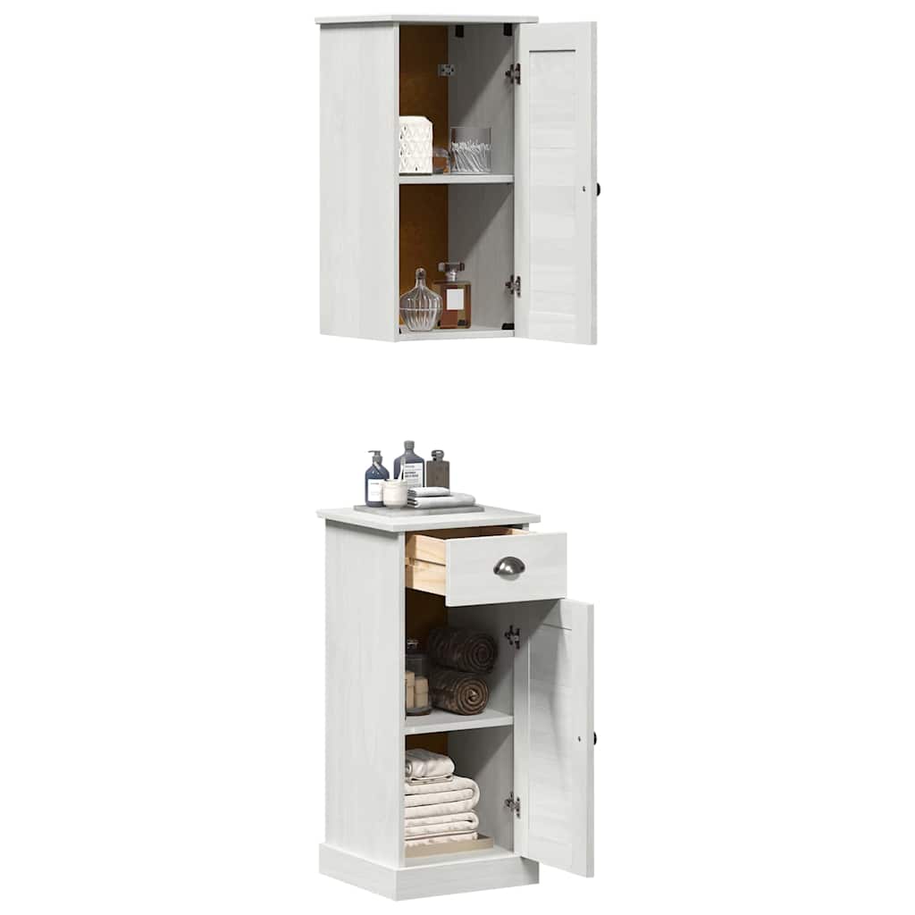 Bathroom Cabinet with Drawer VIGO 2 pcs White and Antique White