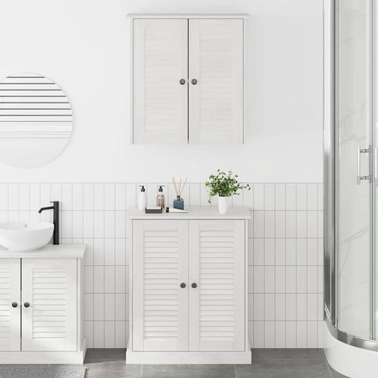 Bathroom Furniture Set 2 pcs White and Antique White