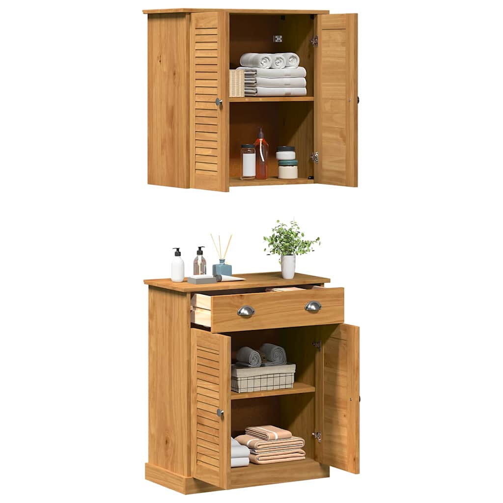 Bathroom Furniture Set VIGO 2 pcs Brown and Honey Brown