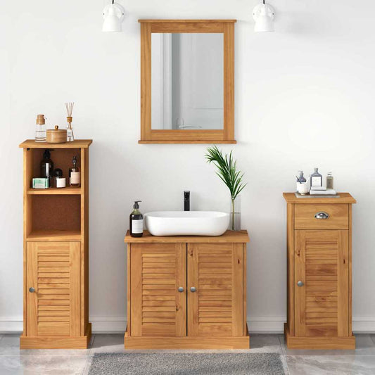 Bathroom Furniture Set VIGO 4 pcs Honey Brown Solid Pine Wood