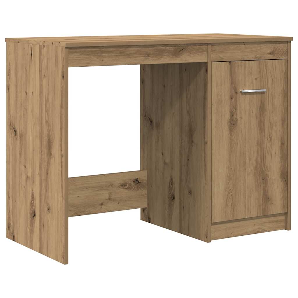 vidaXL Desk with Cabinet Artisan Oak Engineered Wood