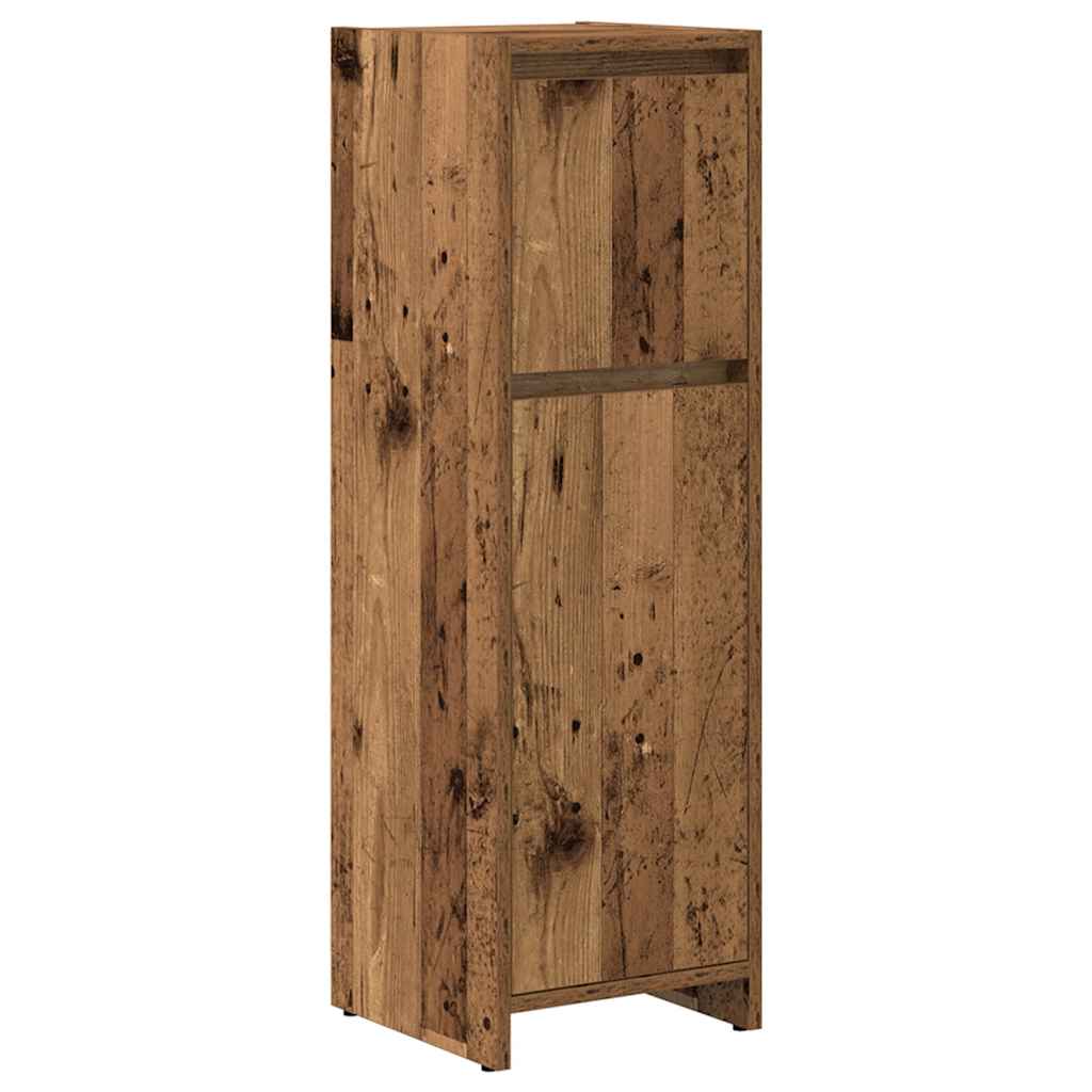 vidaXL 4 Piece Bathroom Furniture Set Old Wood Engineered Wood