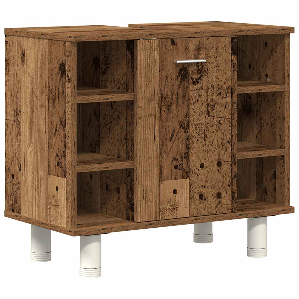 vidaXL 4 Piece Bathroom Furniture Set Old Wood Engineered Wood