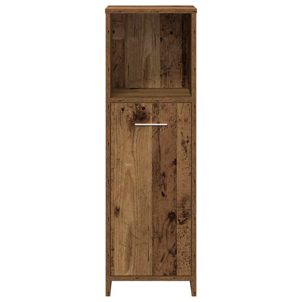 vidaXL 3 Piece Bathroom Furniture Set Old Wood Engineered Wood