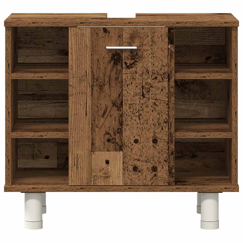 vidaXL 3 Piece Bathroom Furniture Set Old Wood Engineered Wood