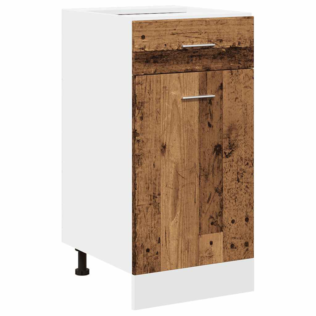 7 Piece Kitchen Cabinet Set Lyon Old Wood Engineered Wood