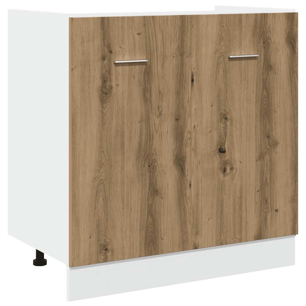 vidaXL 7 Piece Kitchen Cabinet Set Artisan Oak Engineered Wood