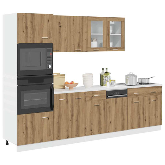 vidaXL 7 Piece Kitchen Cabinet Set Artisan Oak Engineered Wood