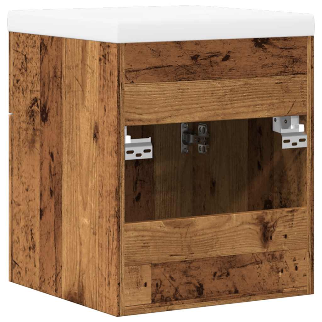 2 Piece Bathroom Furniture Set Old Wood Engineered Wood
