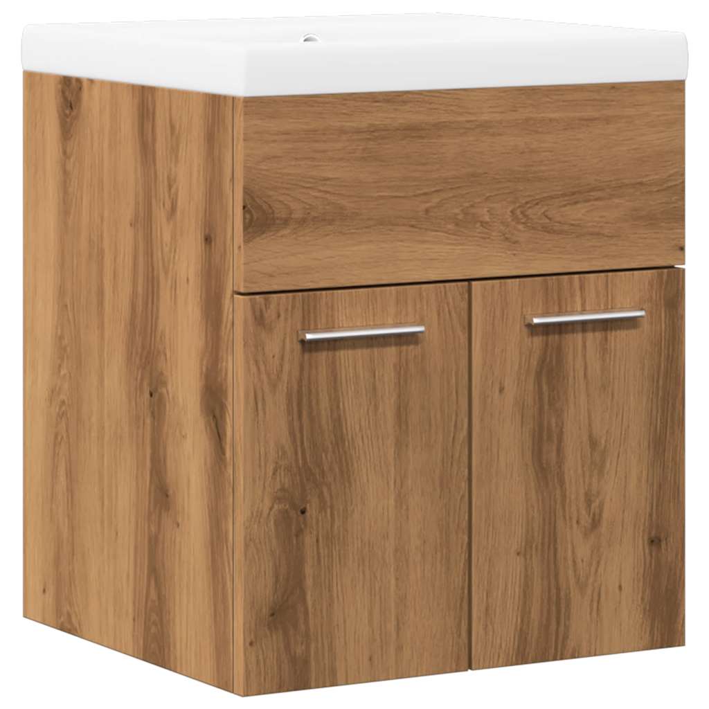 vidaXL 2 Piece Bathroom Furniture Set Artisan Oak Engineered Wood