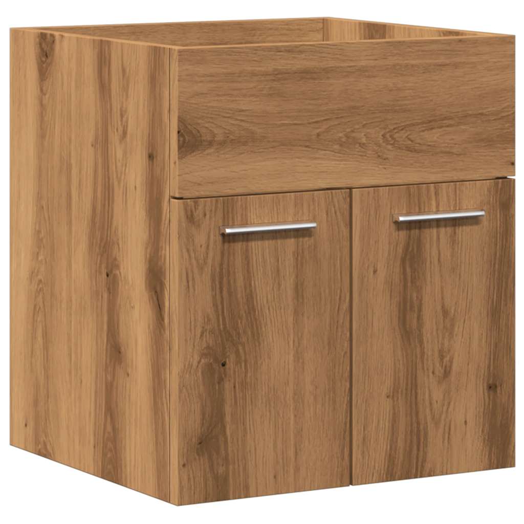 vidaXL 2 Piece Bathroom Furniture Set Artisan Oak Engineered Wood