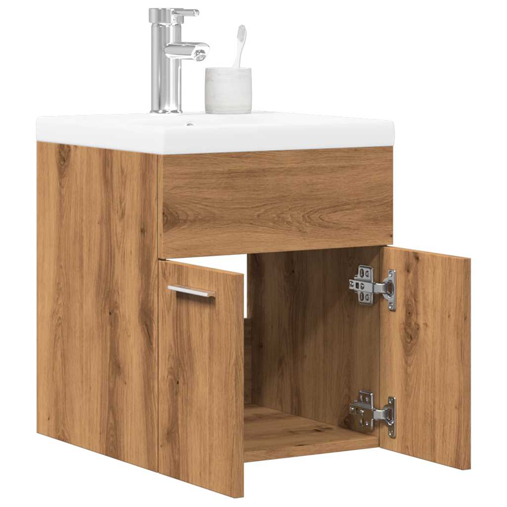 vidaXL 2 Piece Bathroom Furniture Set Artisan Oak Engineered Wood