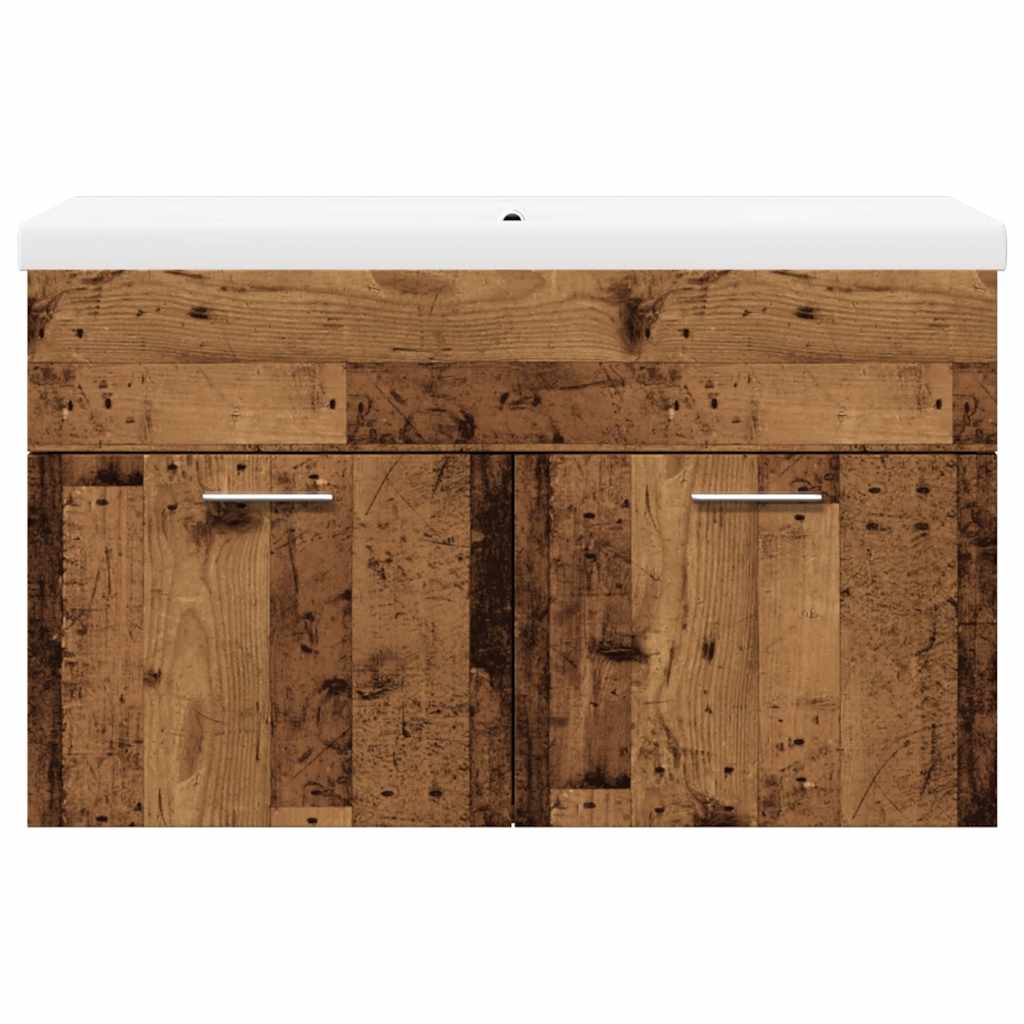 vidaXL 2 Piece Bathroom Furniture Set Old Wood Engineered Wood