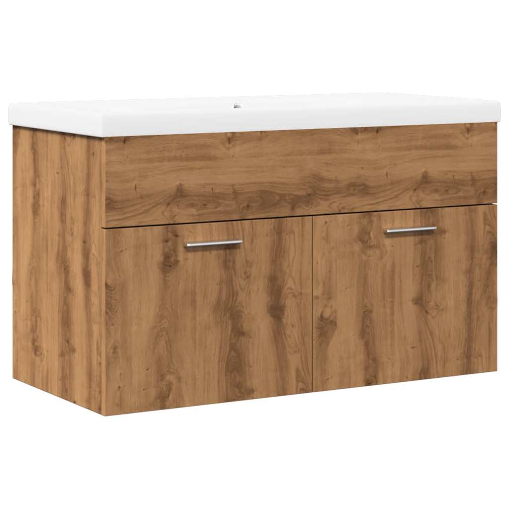 vidaXL 2 Piece Bathroom Furniture Set Artisan Oak Engineered Wood