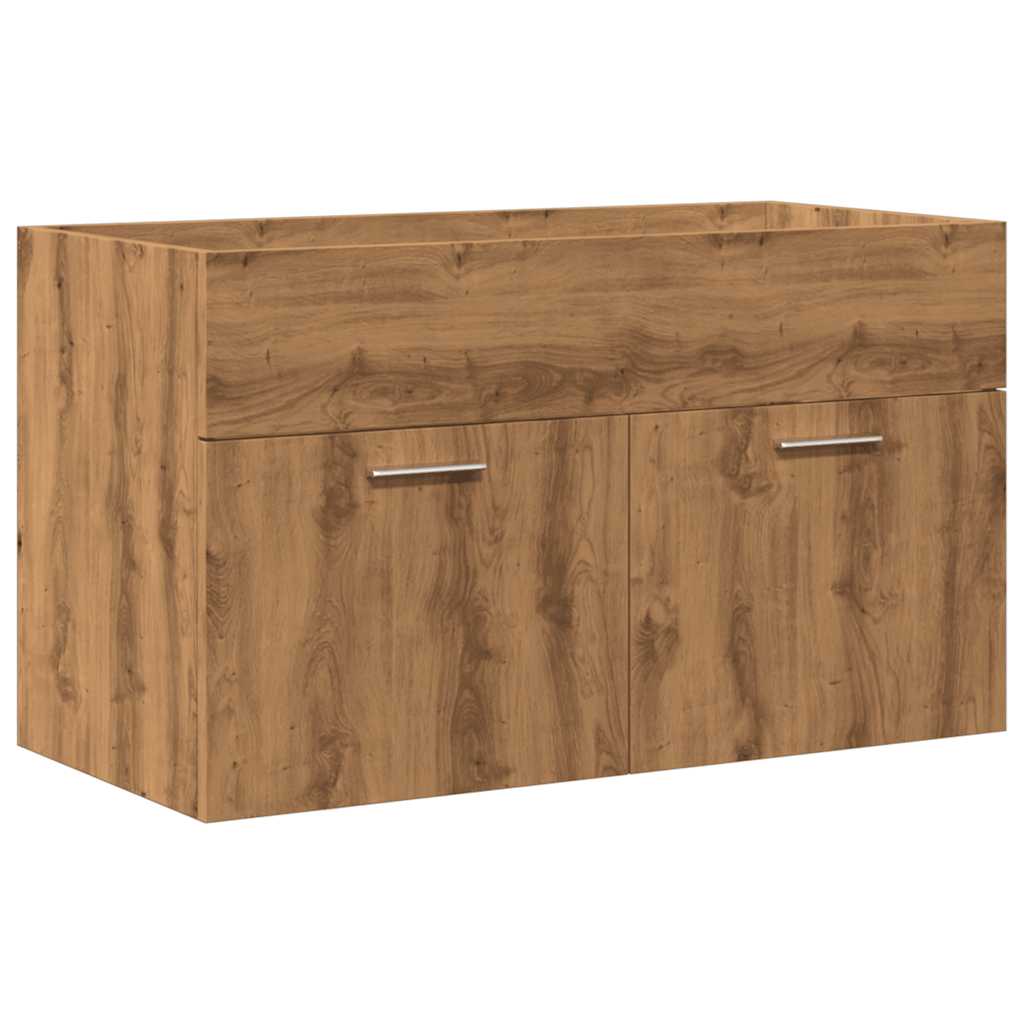 vidaXL 2 Piece Bathroom Furniture Set Artisan Oak Engineered Wood