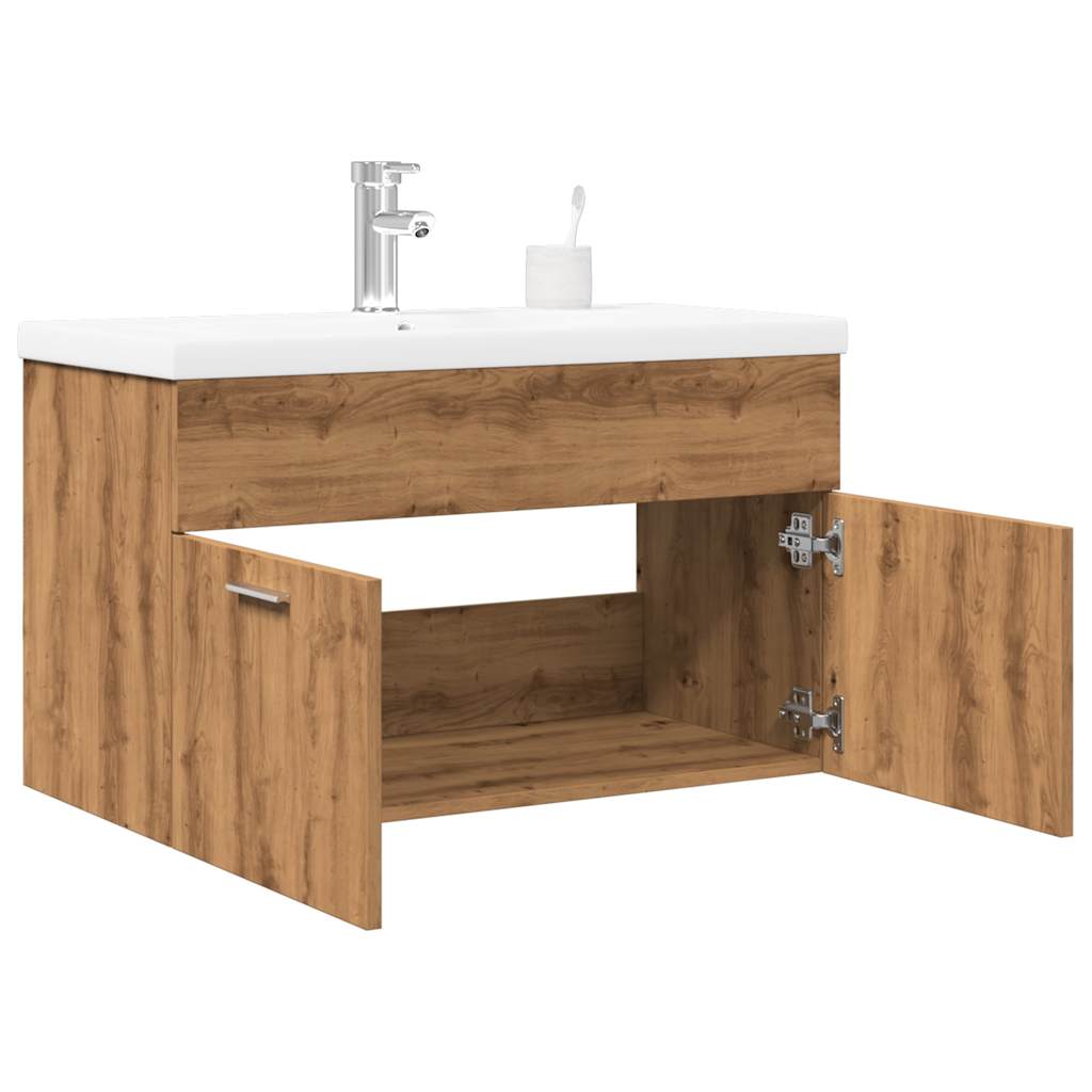 vidaXL 2 Piece Bathroom Furniture Set Artisan Oak Engineered Wood