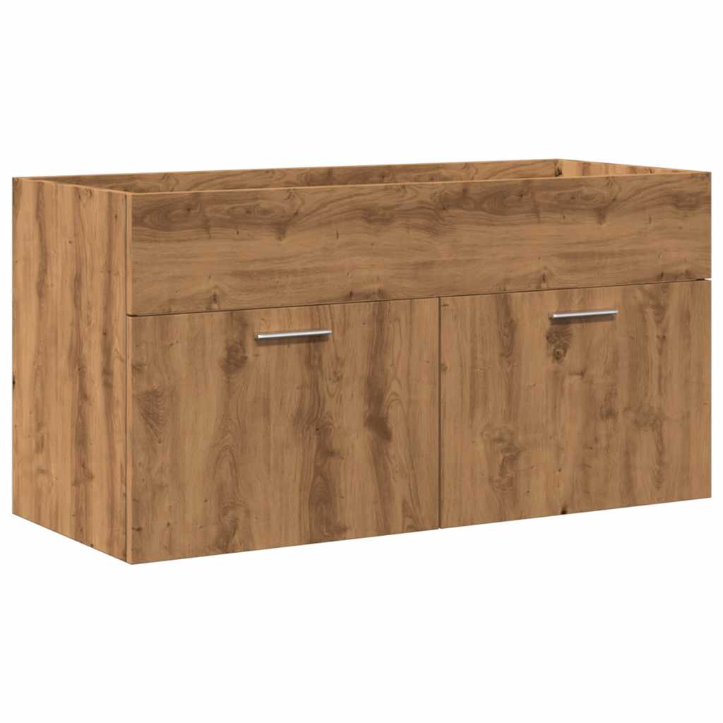 vidaXL 3 Piece Bathroom Furniture Set Artisan Oak Engineered Wood