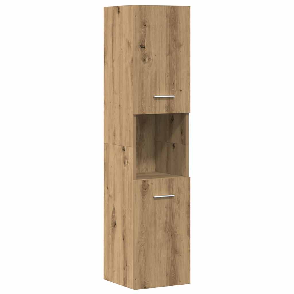 3 Piece Bathroom Furniture Set Artisan Oak Engineered Wood