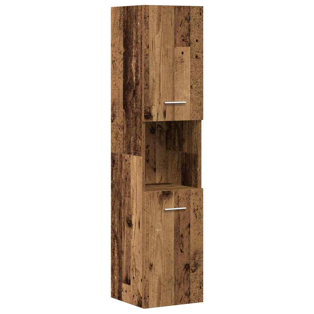 4 Piece Bathroom Furniture Set Old Wood Engineered Wood