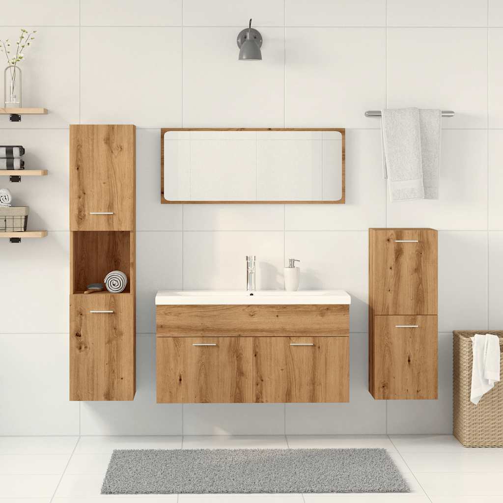 vidaXL 5 Piece Bathroom Furniture Set Artisan Oak Engineered Wood