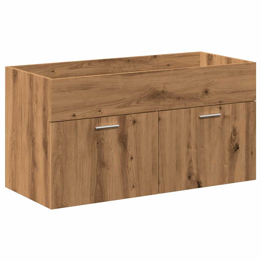 vidaXL 4 Piece Bathroom Furniture Set Artisan Oak Engineered Wood